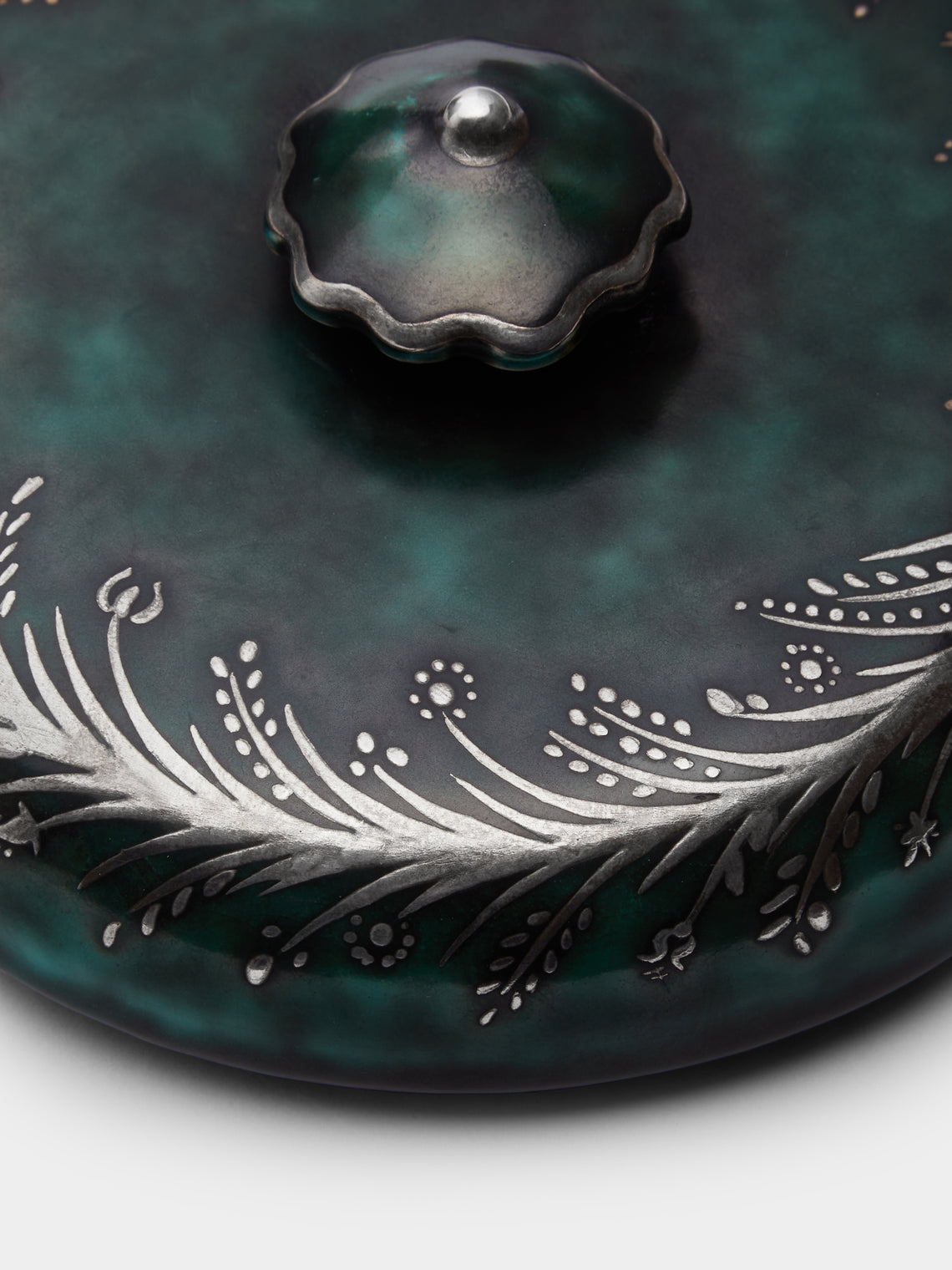 Antique and Vintage - 1930s Wilhelm Kåge Ceramic and Silver Pot -  - ABASK