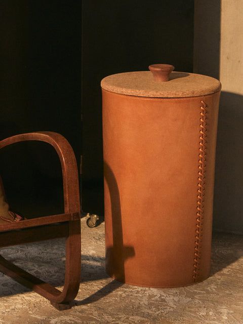 Otis Ingrams - Pithos Leather Laundry Basket -  - ABASK
