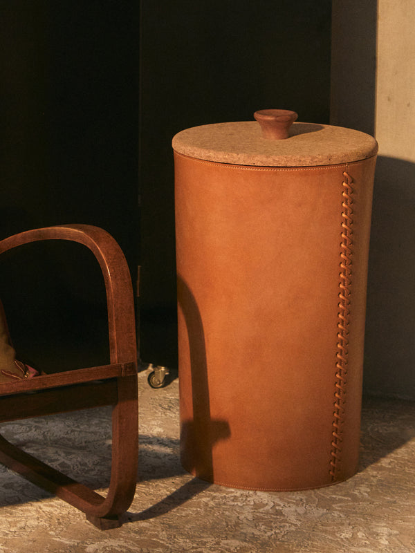 Otis Ingrams - Pithos Leather Laundry Basket -  - ABASK