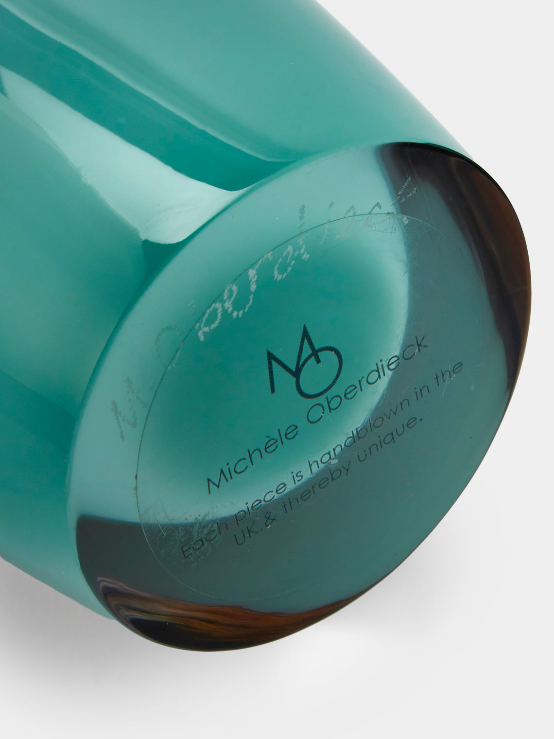 Michele Oberdieck - Sierra Reflections Hand-Blown Glass Vase (23in/58cm) - Green - ABASK