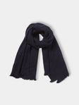 Me & K - Heavy Cashmere Solid Twill Scarf - Navy - ABASK - 