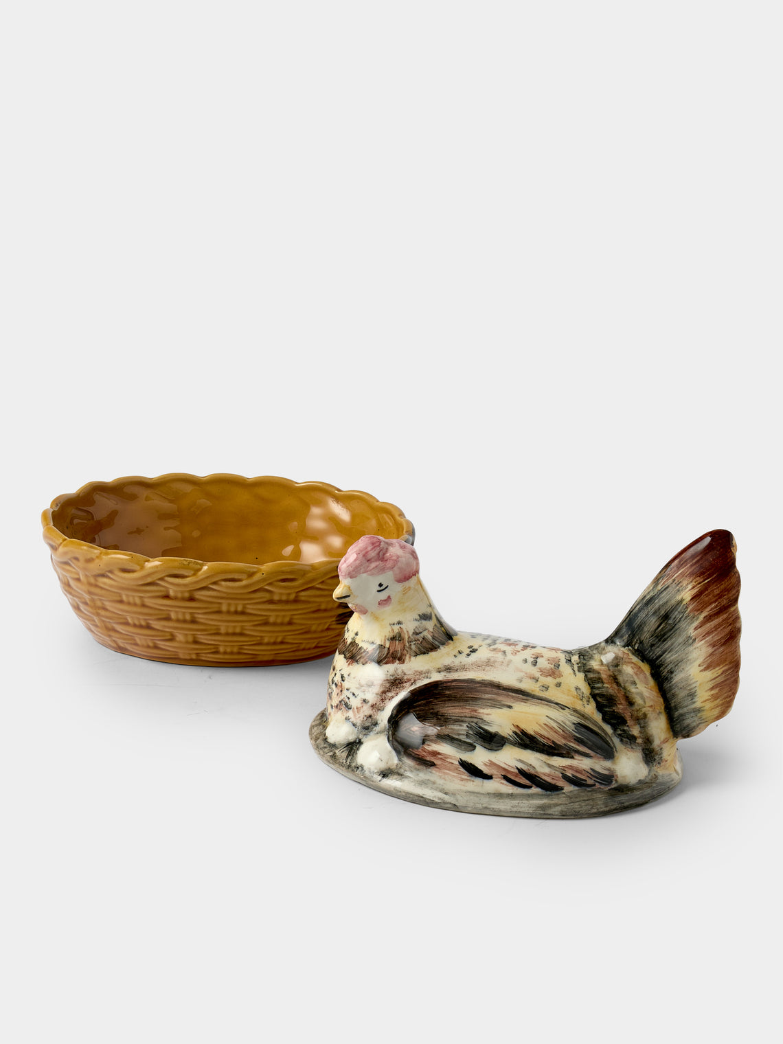 Antique and Vintage - 1940s Ceramic Chicken Dish - Multiple - ABASK