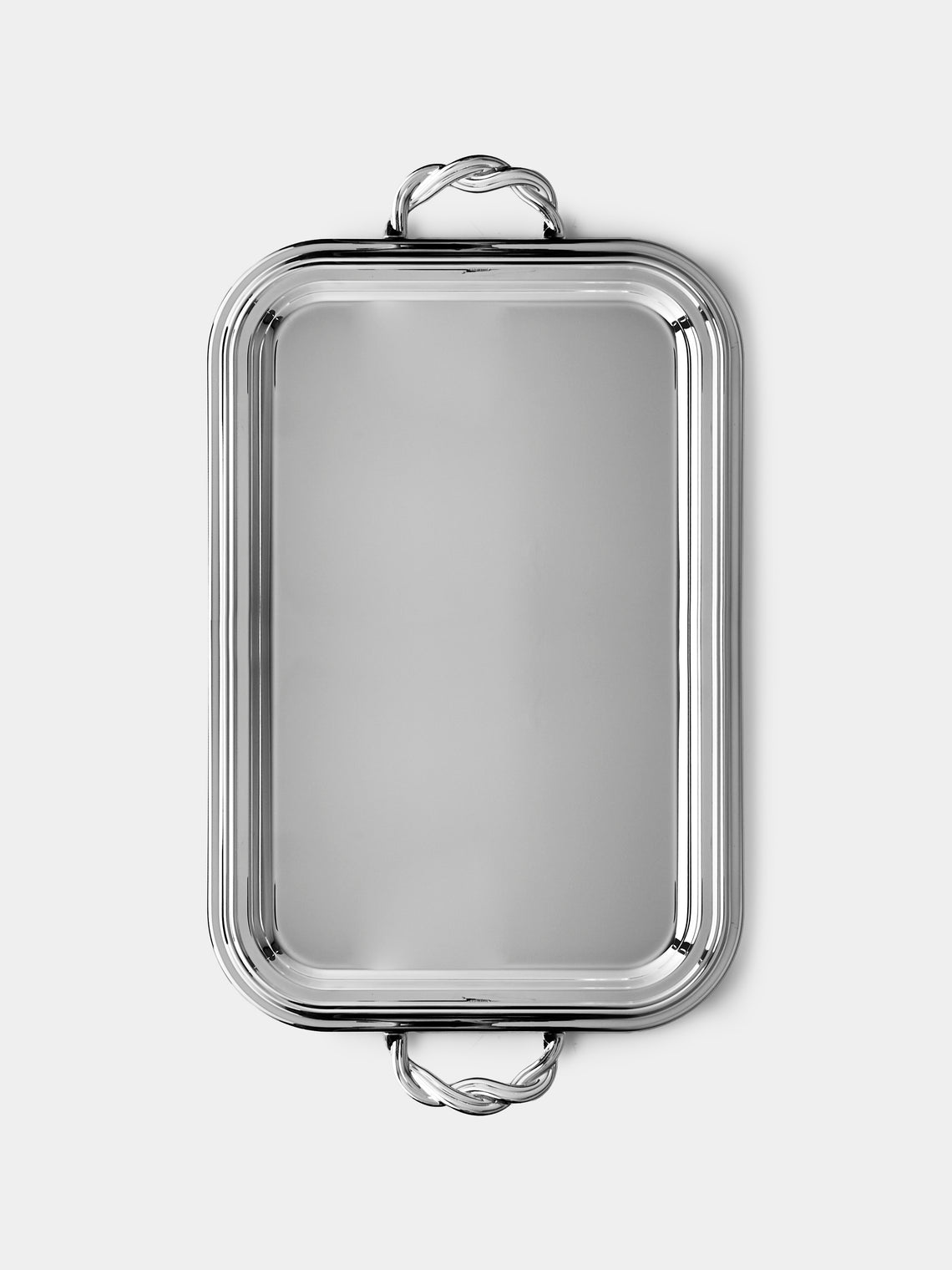 Greggio - Villa Pisani Silver-Plated Tray (19.5in/50cm) - Silver - ABASK - 
