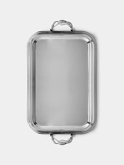 Greggio - Villa Pisani Silver-Plated Tray (19.5in/50cm) - Silver - ABASK - 