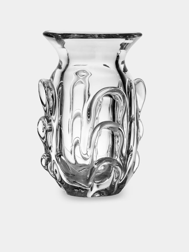 Antique and Vintage - 1900s Schneider Crystal Vase (11in/28cm) - Clear - ABASK - 