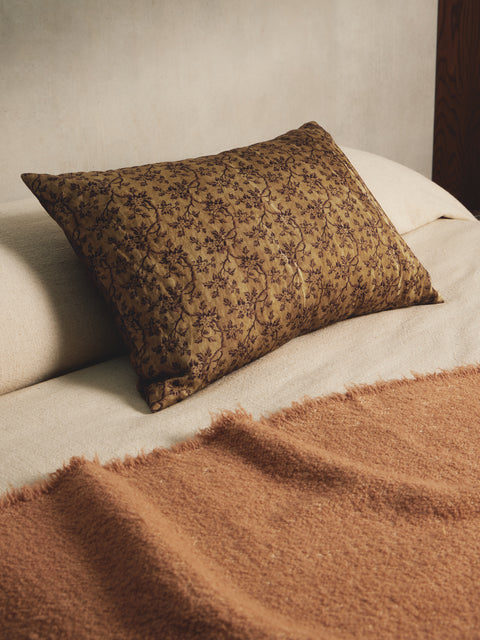 The House of Lyria - Belinda Cotton-Blend Cushion (23.5in/60cm) - Brown - ABASK