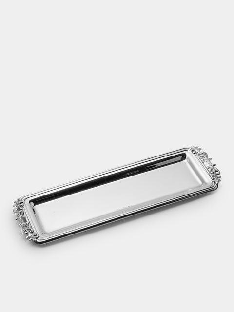 Antique and Vintage - Early 20th Century Small Pen Tray Solid - Silver - ABASK - 