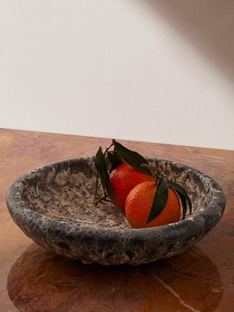 Antique and Vintage - 1950s Giraud Vallauris Ceramic Bowl - Gray - ABASK