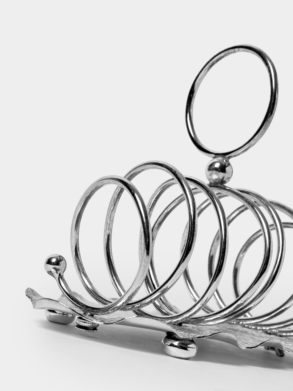 Antique and Vintage - Mid-Century Silver-Plated Toast Rack - Silver - ABASK