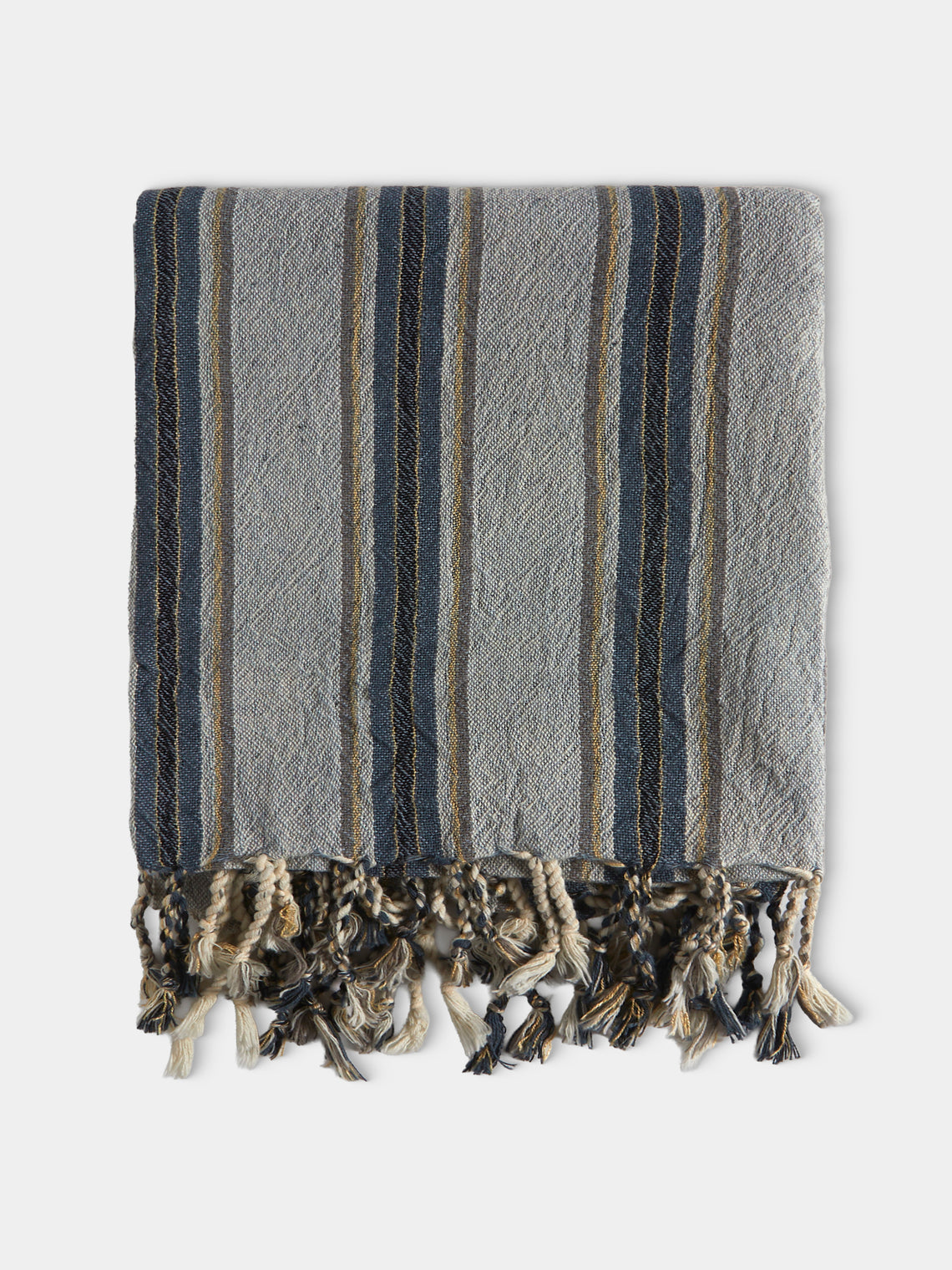 Mizar & Alcor - Luna Handwoven Linen and Cotton Towels (Set of 2) - Blue - ABASK - 