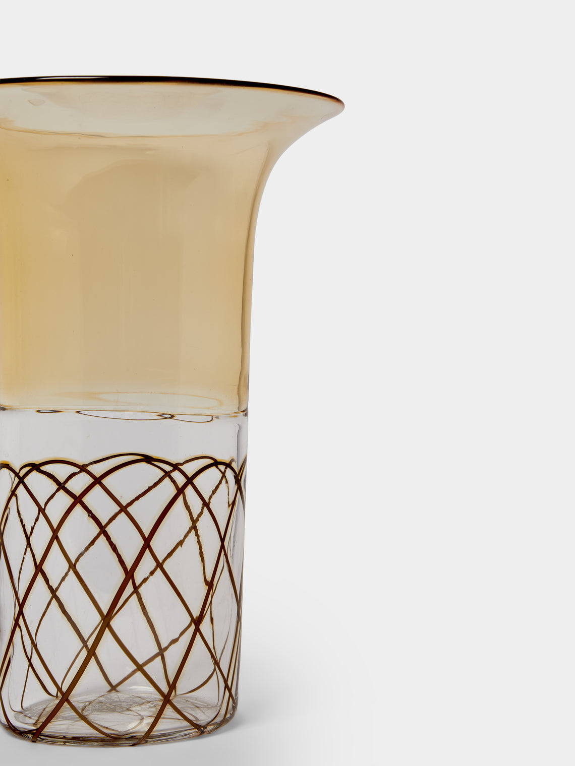Antique and Vintage - 1990s Lino Tagliapietra Incalmo Murano Glass Vase (12in/31cm) - Brown - ABASK