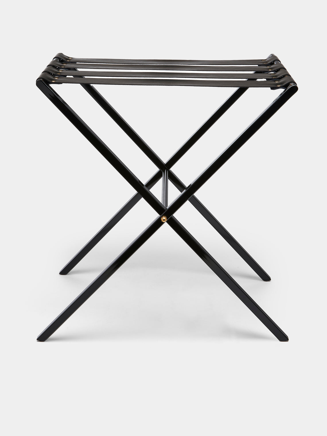 Fornasetti - Leather and Wood Tray Holder - Black - ABASK - 