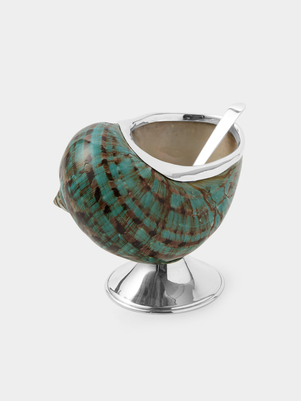 Tavares 1922 - Silver and Jade Shell Sugar Bowl - Silver - ABASK