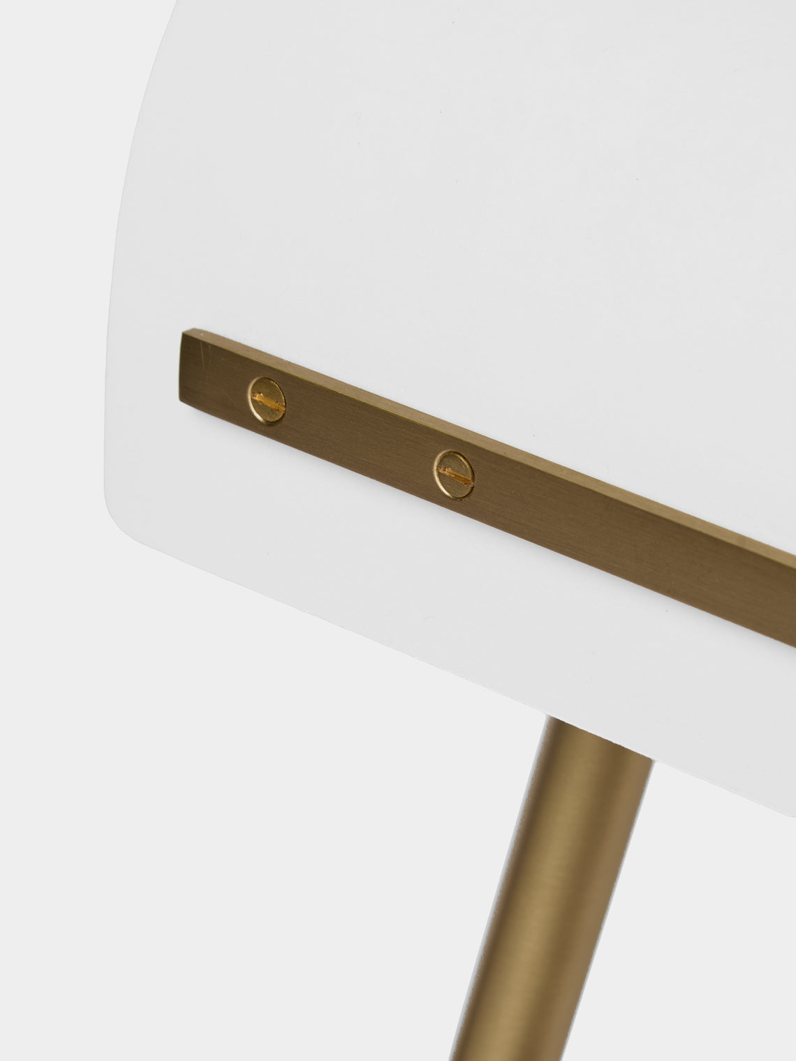 Joe Armitage - Modernist Walnut and Brass Desk Lamp - Brown - ABASK