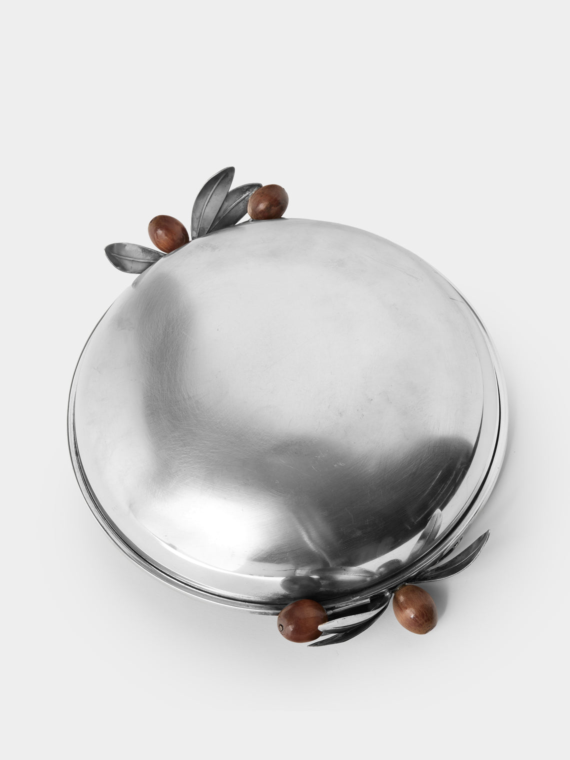 Antique and Vintage - 1950s Cesa Solid Silver and Wood Olive Bowl - Silver - ABASK