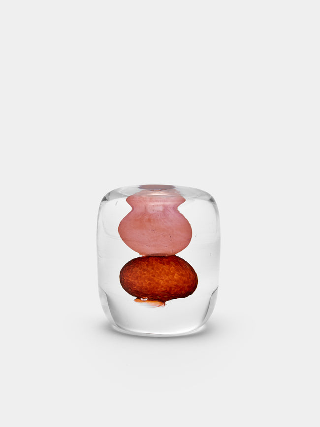 Gather - Hand-Blown Glass Paperweight - Pink - ABASK - 