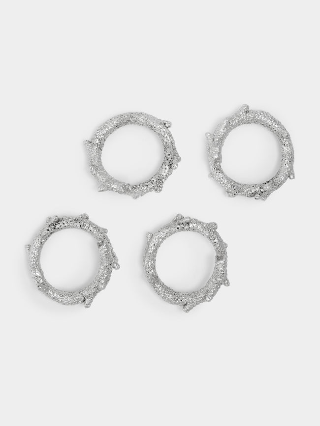 Objet Luxe - Silver-Plated Napkin Rings (Set of 4) -  - ABASK