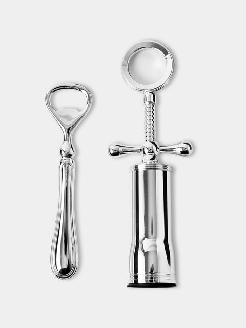 Greggio - Manhattan Silver-Plated Corkscrew and Bottle Opener - Silver - ABASK - 