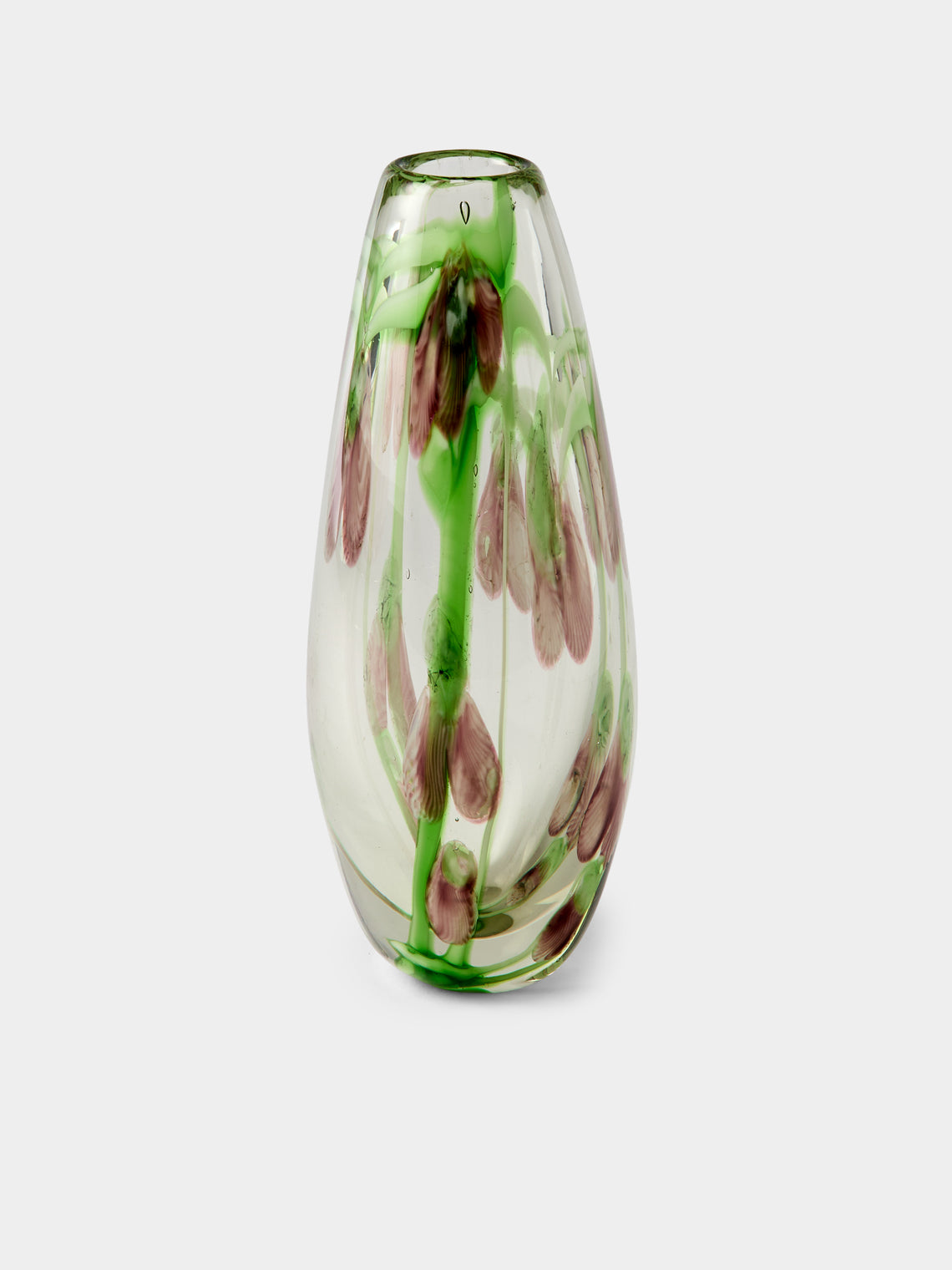 Antique and Vintage - Mid-Century Glass Bud Vases (Set of 2) - Green - ABASK