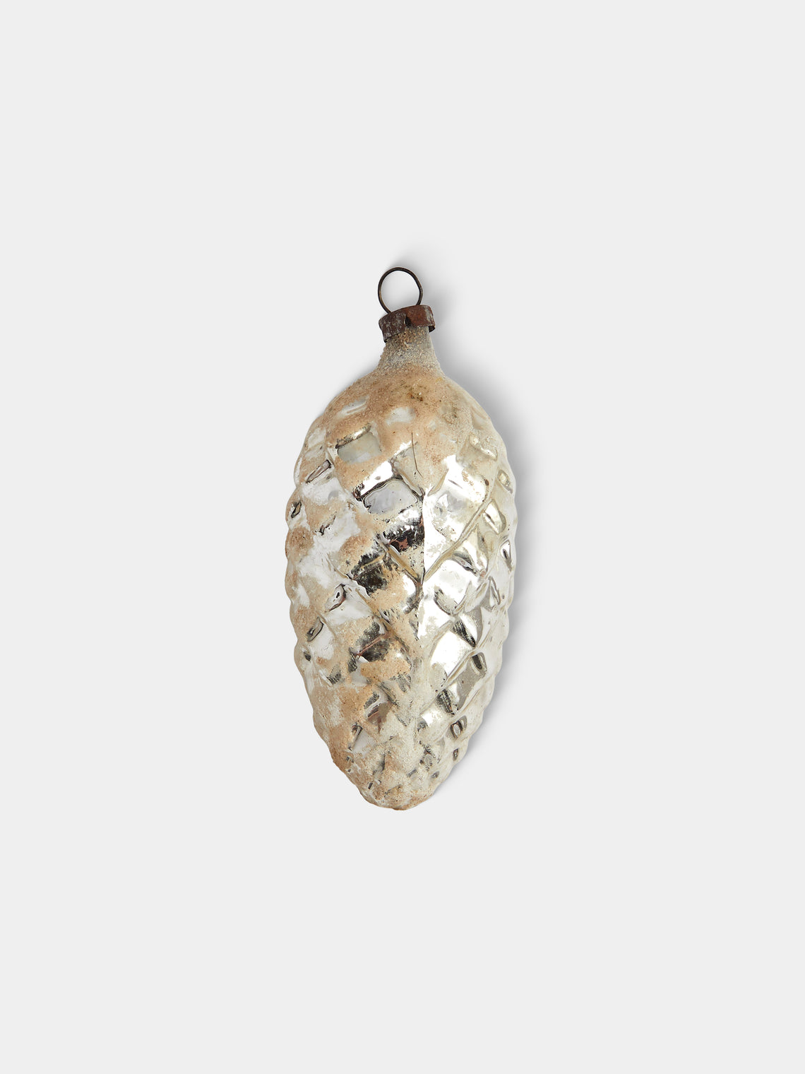 Antique and Vintage - Early-20th-Century Pinecones Glass Baubles (Set of 12) - Silver - ABASK