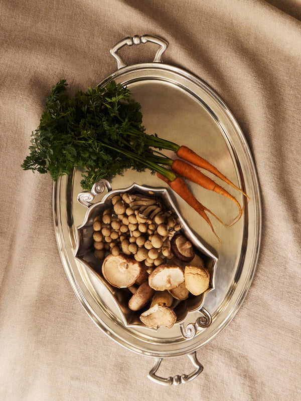 Cosi Tabellini - Pewter Tray (20.5in/52cm) - Silver - ABASK