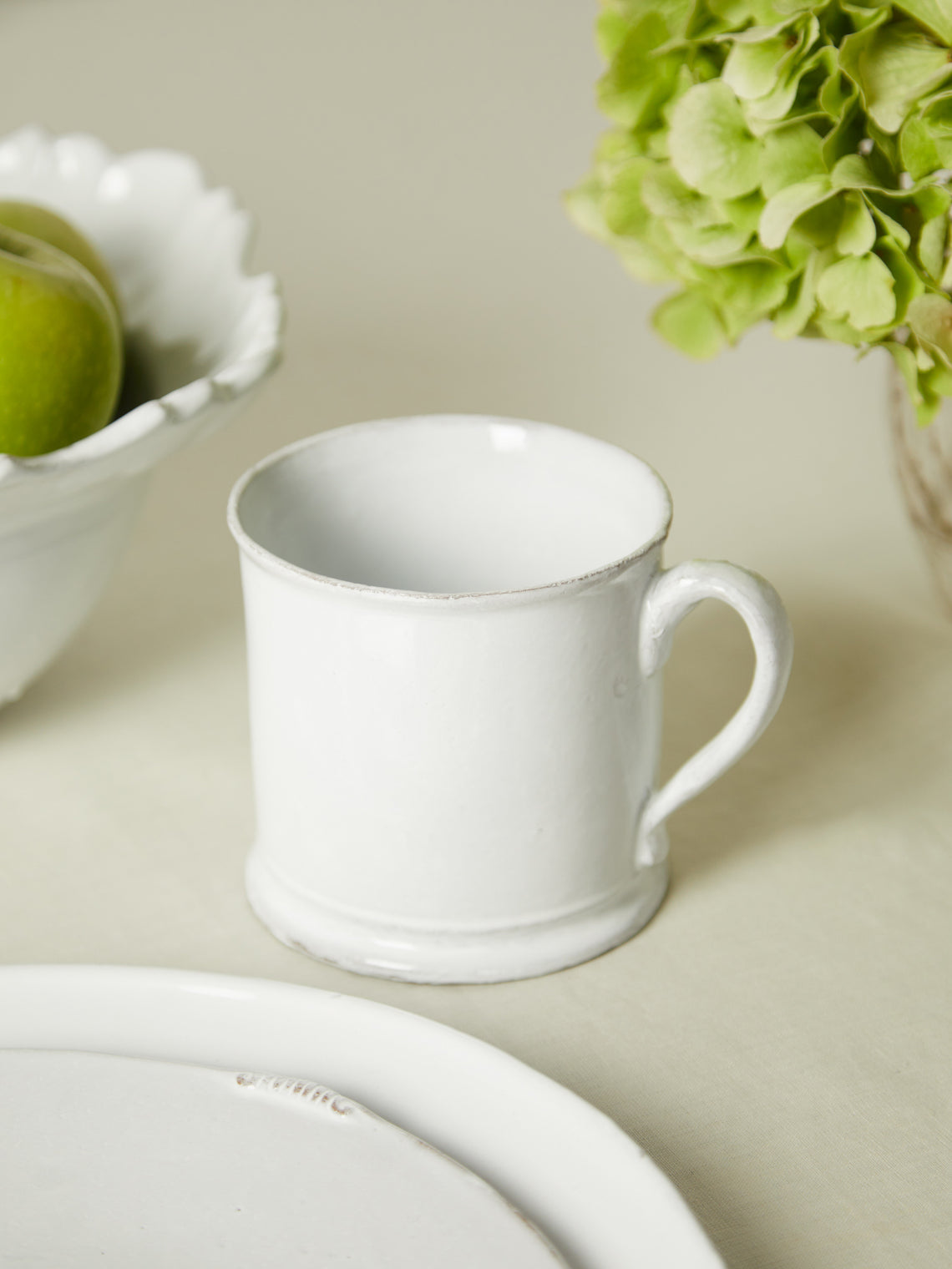 Astier de Villatte - Colbert Hand-Glazed Ceramic Large Mug (Set of 2) - White - ABASK