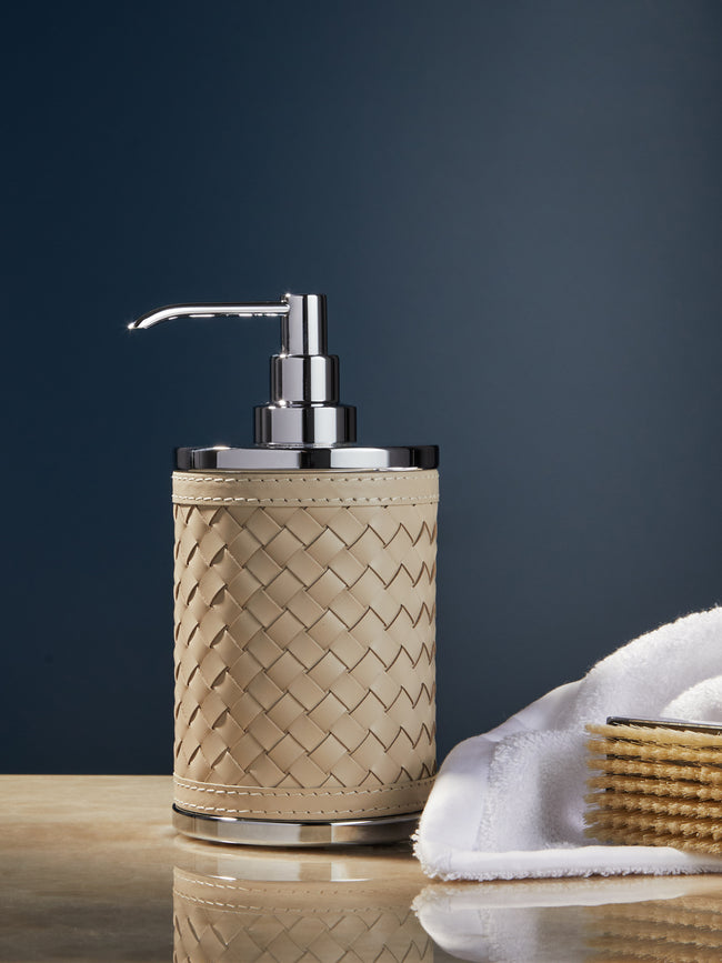 Riviere - Woven Leather Soap Dispenser -  - ABASK