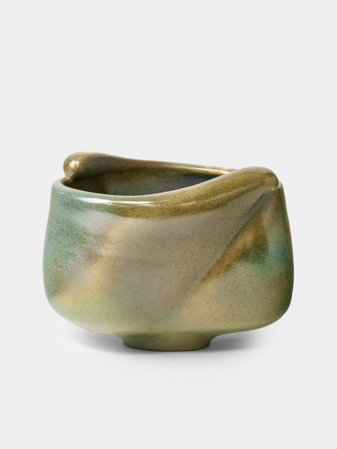 Ruth King - Spurs Hand-Built Ceramic Bowl - Blue - ABASK