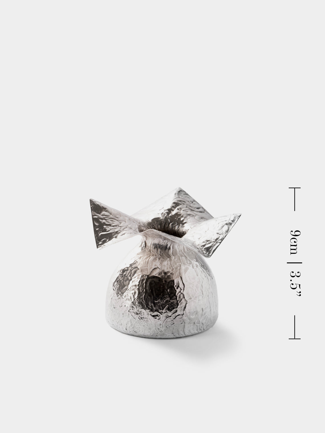 San Lorenzo - 1993 Afra and Tobia Scarpa Cartoccio Sterling Silver Vase (4.5in/11cm) - Silver - ABASK