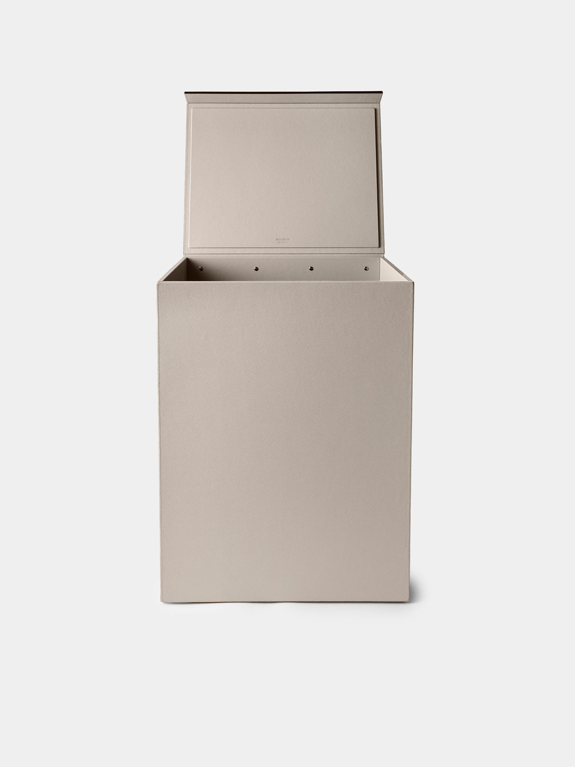 Giobagnara - Parma Leather Large Laundry Basket - Cream - ABASK