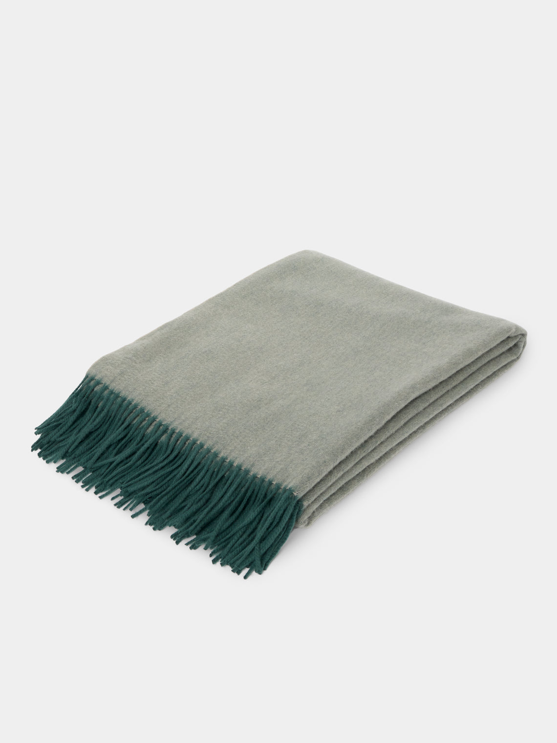 Begg x Co - Arran Cashmere Throw (72in/1.8m) - Green - ABASK
