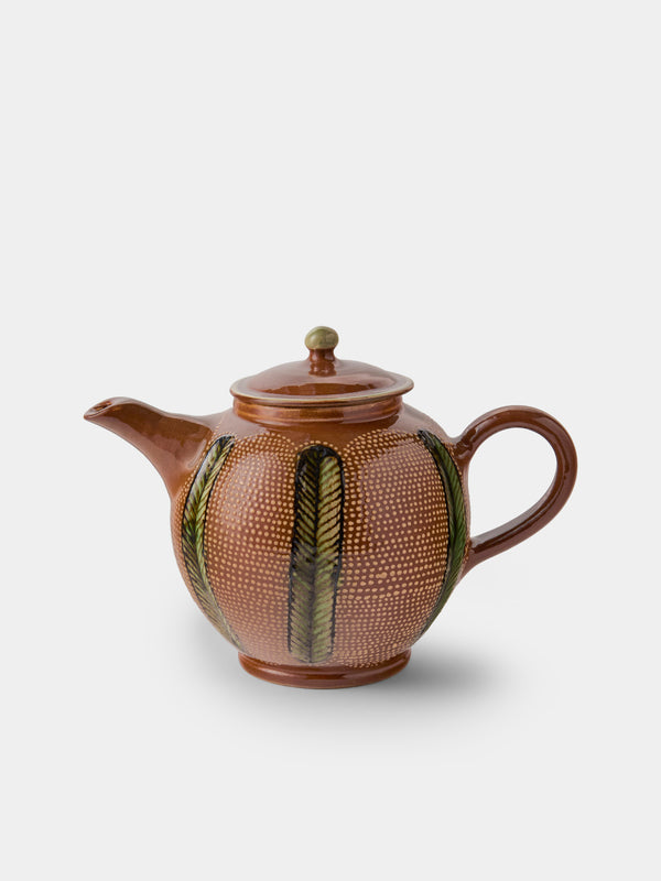 Poterie d’Évires - Stripes and Dots Hand-Painted Ceramic Small Teapot - Light Brown - ABASK - 