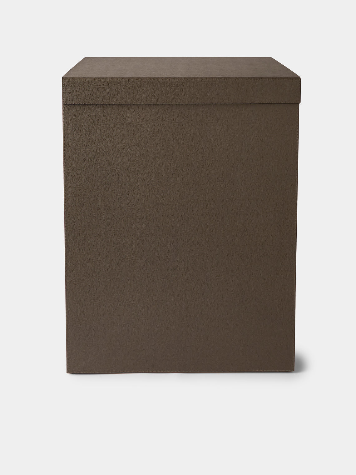 Giobagnara - Parma Leather Large Laundry Basket - Black - ABASK - 
