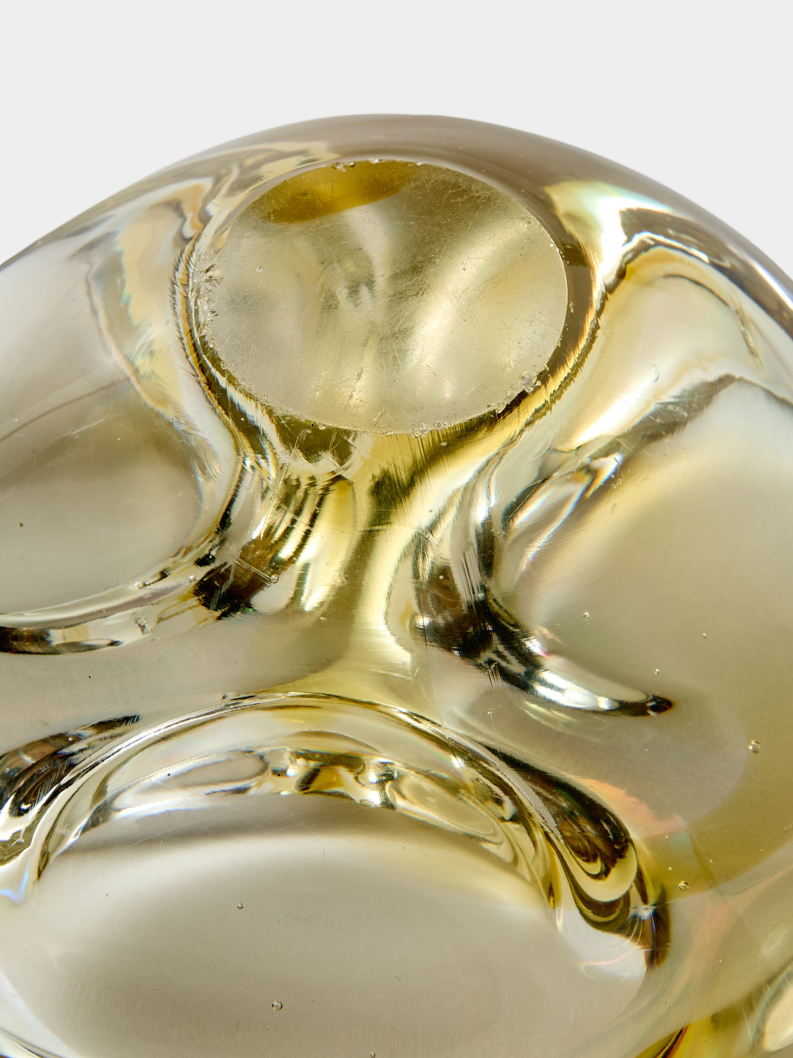 Antique and Vintage - Mid-Century Murano Glass Triple Ashtray - Clear - ABASK