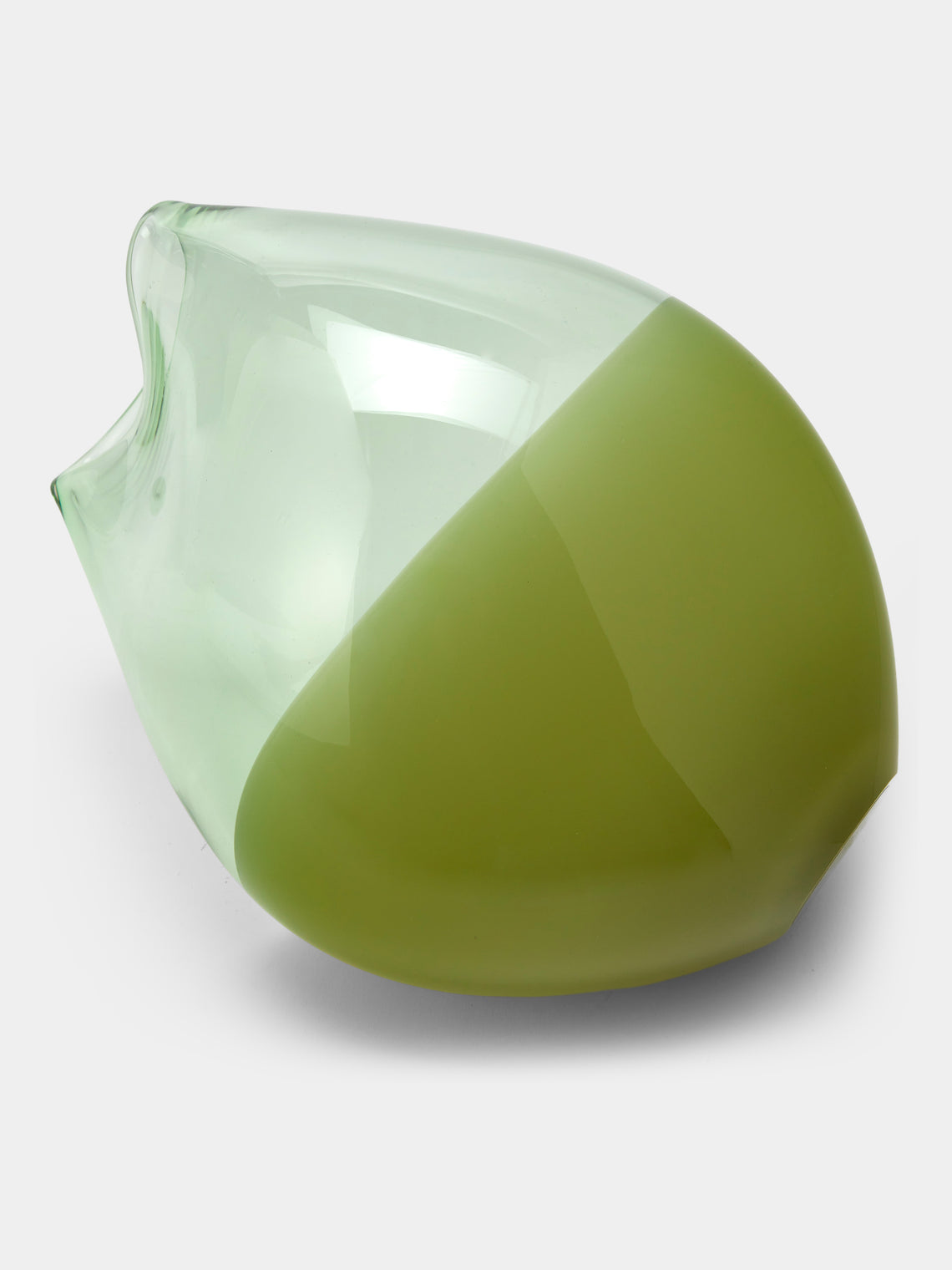 Michele Oberdieck - Hellebore Kasui Hand-Blown Glass Vase (12.5in/32cm) - Green - ABASK
