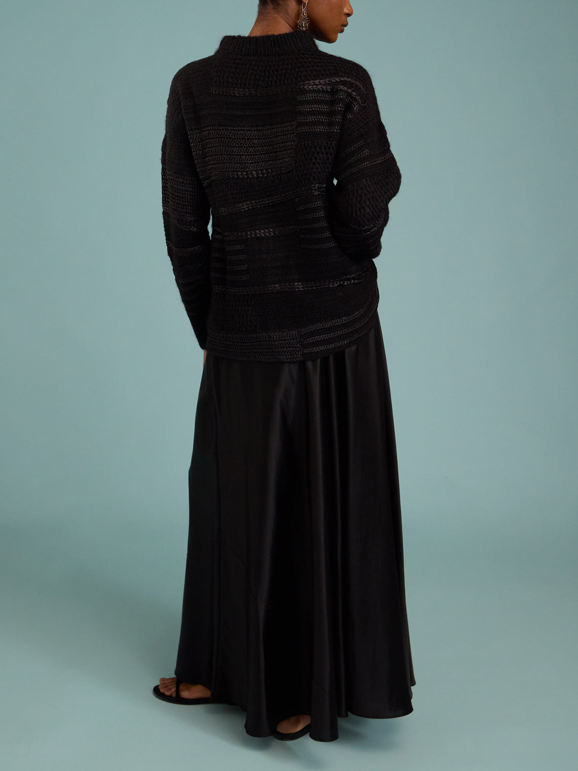 Heirlome - Antonia Silk Long Skirt | Size: S - Black - ABASK