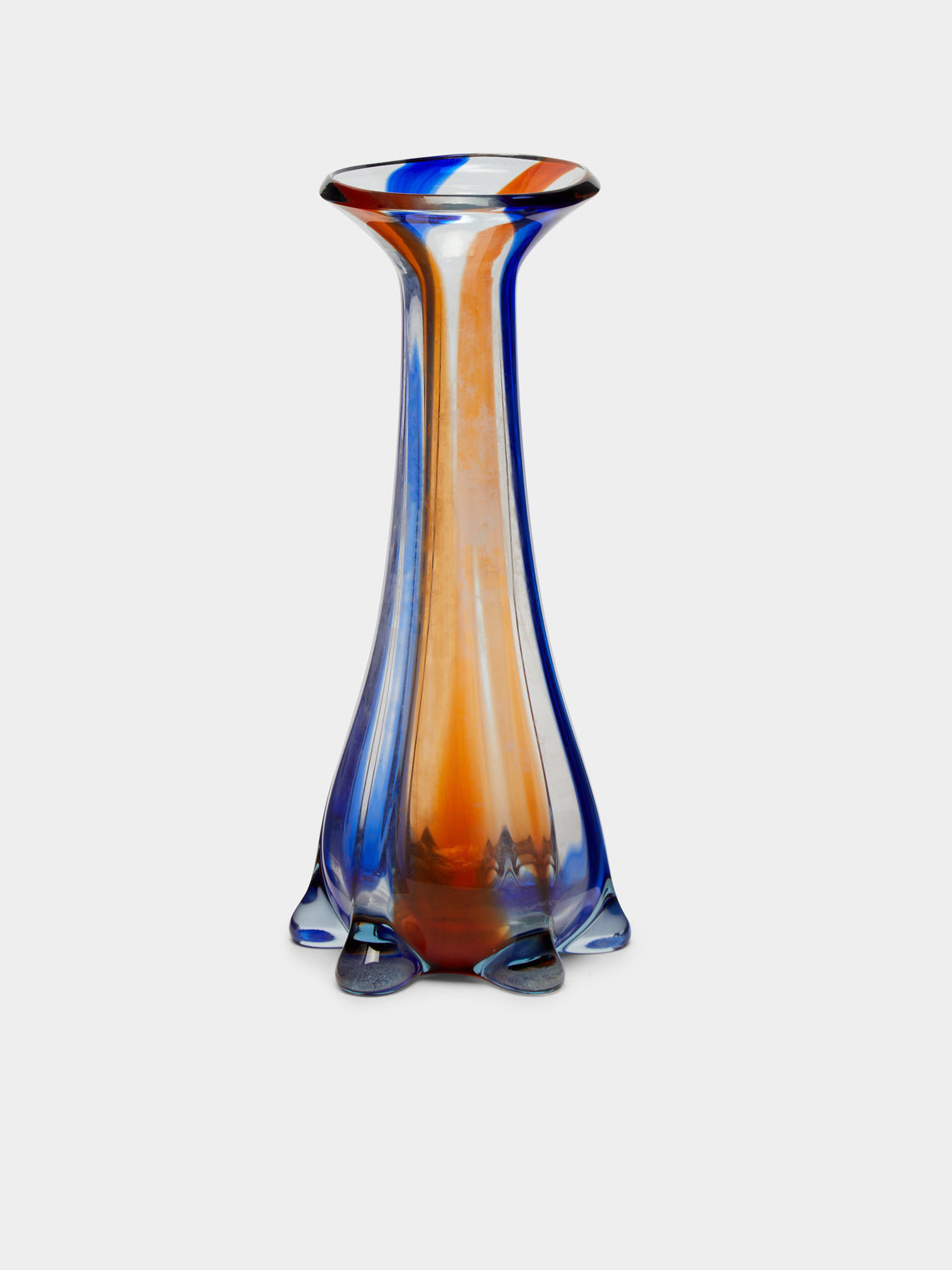 Antique and Vintage - Mid-Century Striped Glass Bud Vase -  - ABASK - 