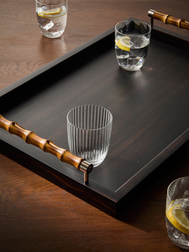 Riviere - Frida Ebony and Bamboo Tray (23.5in/60cm) - Brown - ABASK