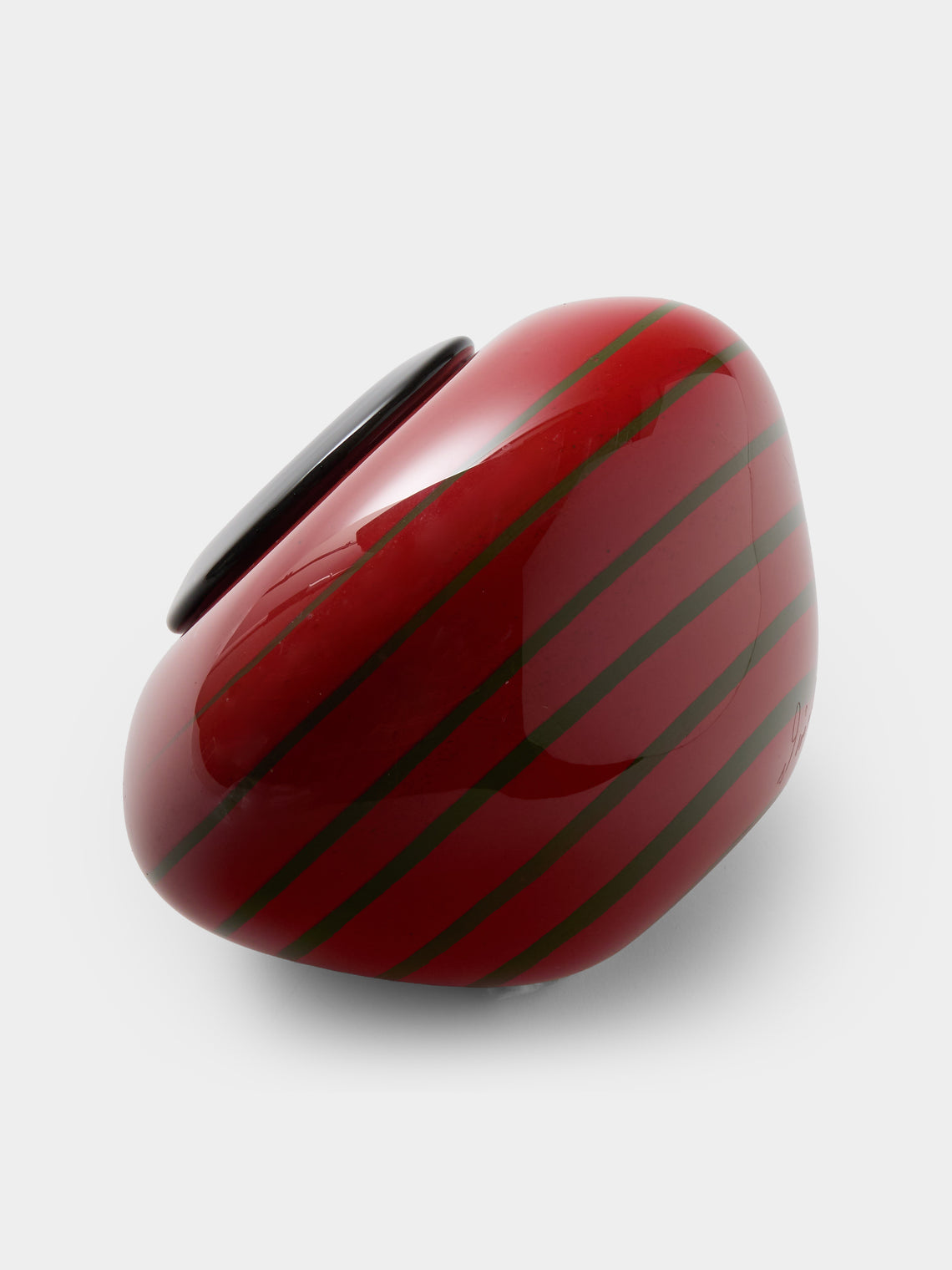 Antique and Vintage - 1980s Murano Glass Vase (8in/21cm) - Red - ABASK