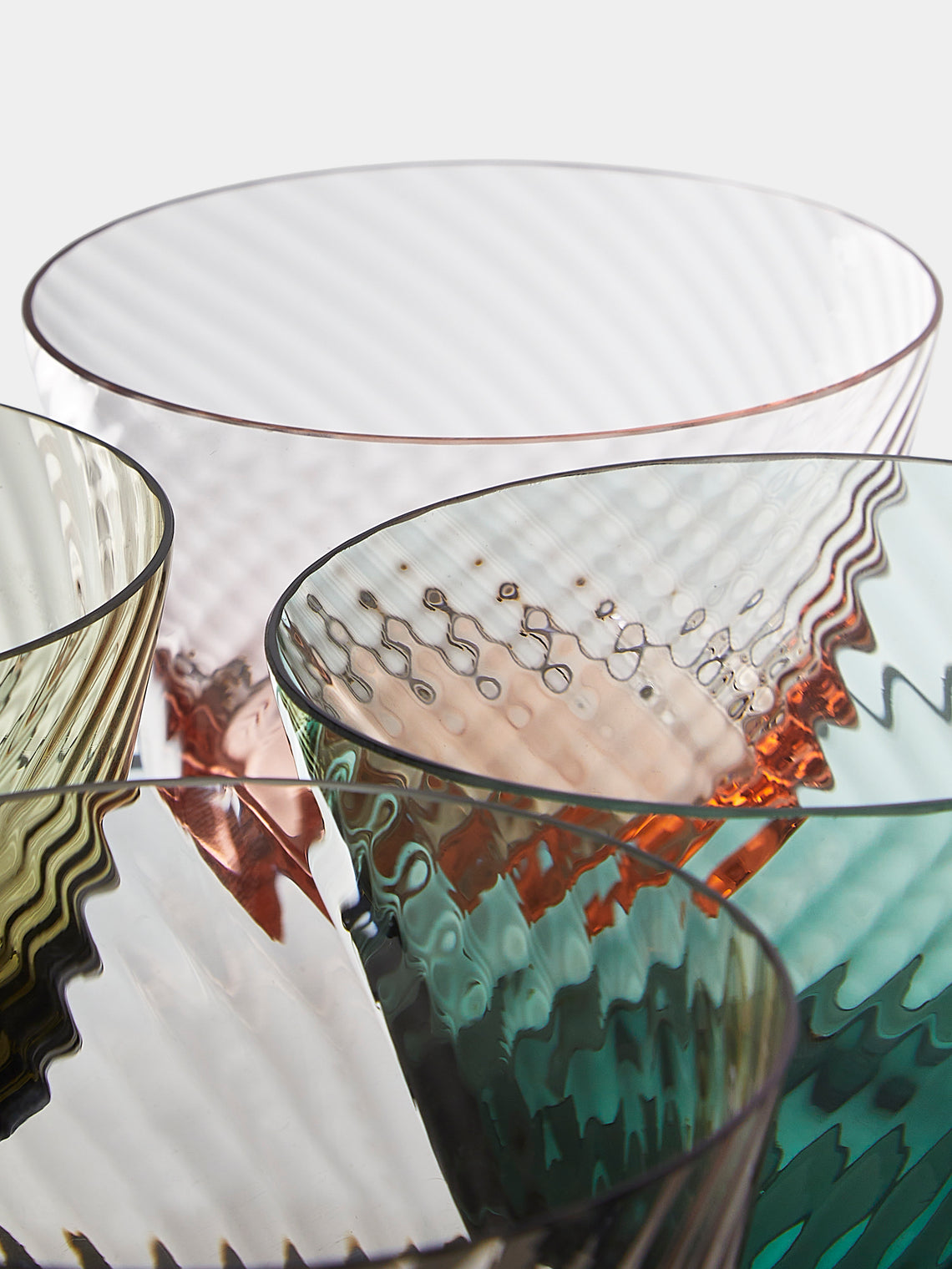 Mun Deluxe Brand Venezia - Torsé Hand-Blown Glass Dessert Bowls (Set of 6) - Multiple - ABASK