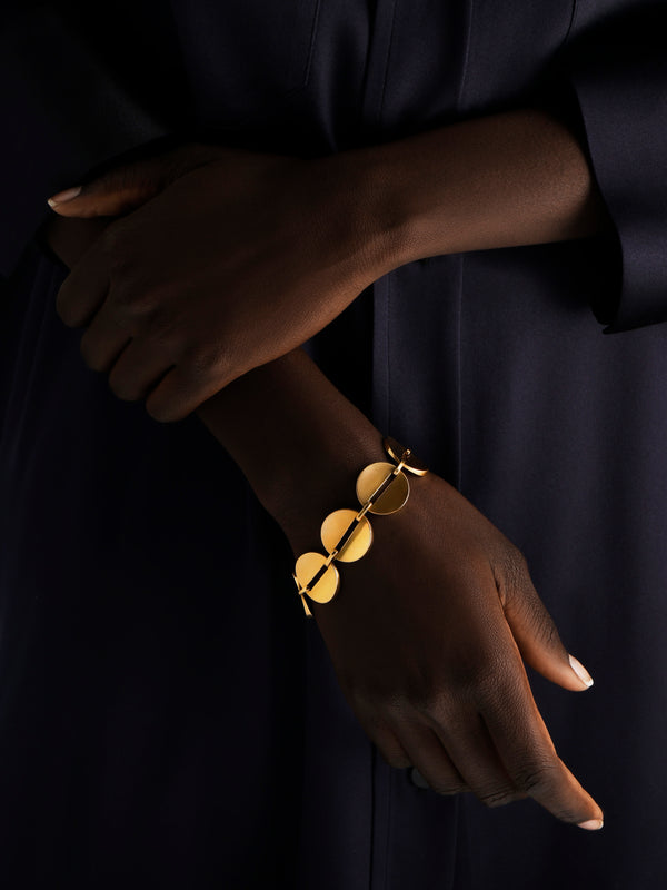 Mahnaz Collection - Vintage 1945 Nanna Ditzel for Georg Jensen 18-Karat Gold Bracelet - Gold - ABASK