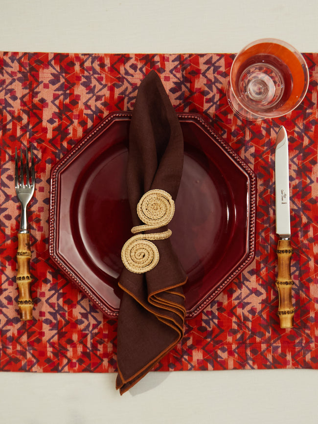 Maison Pichon Uzès - Louis XVI Hand-Glazed Ceramic Dinner Plates (Set of 4) -  - ABASK