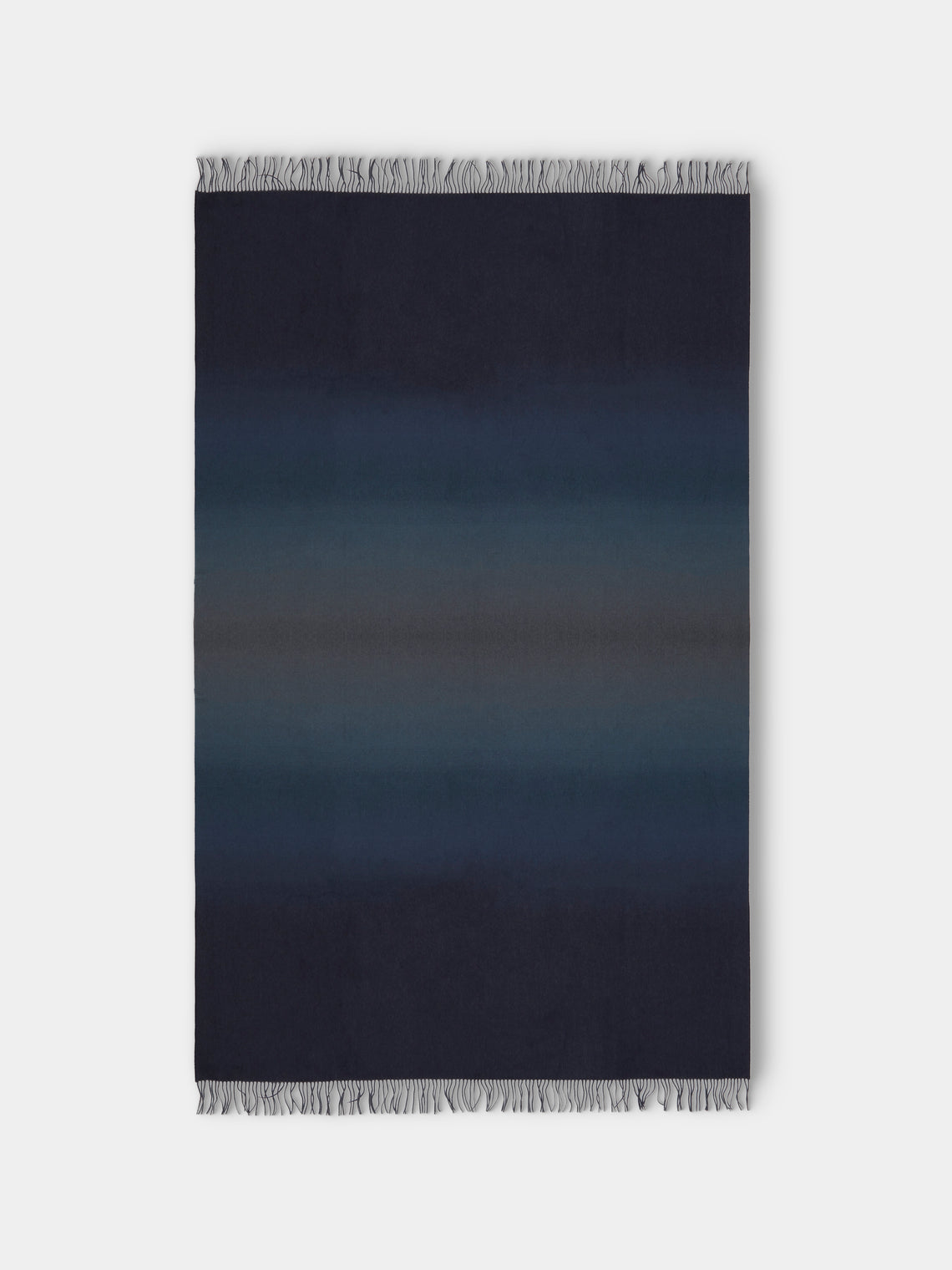 Johnstons of Elgin - Cashmere Ombré Blanket (75in/1.9m) - Black - ABASK - 