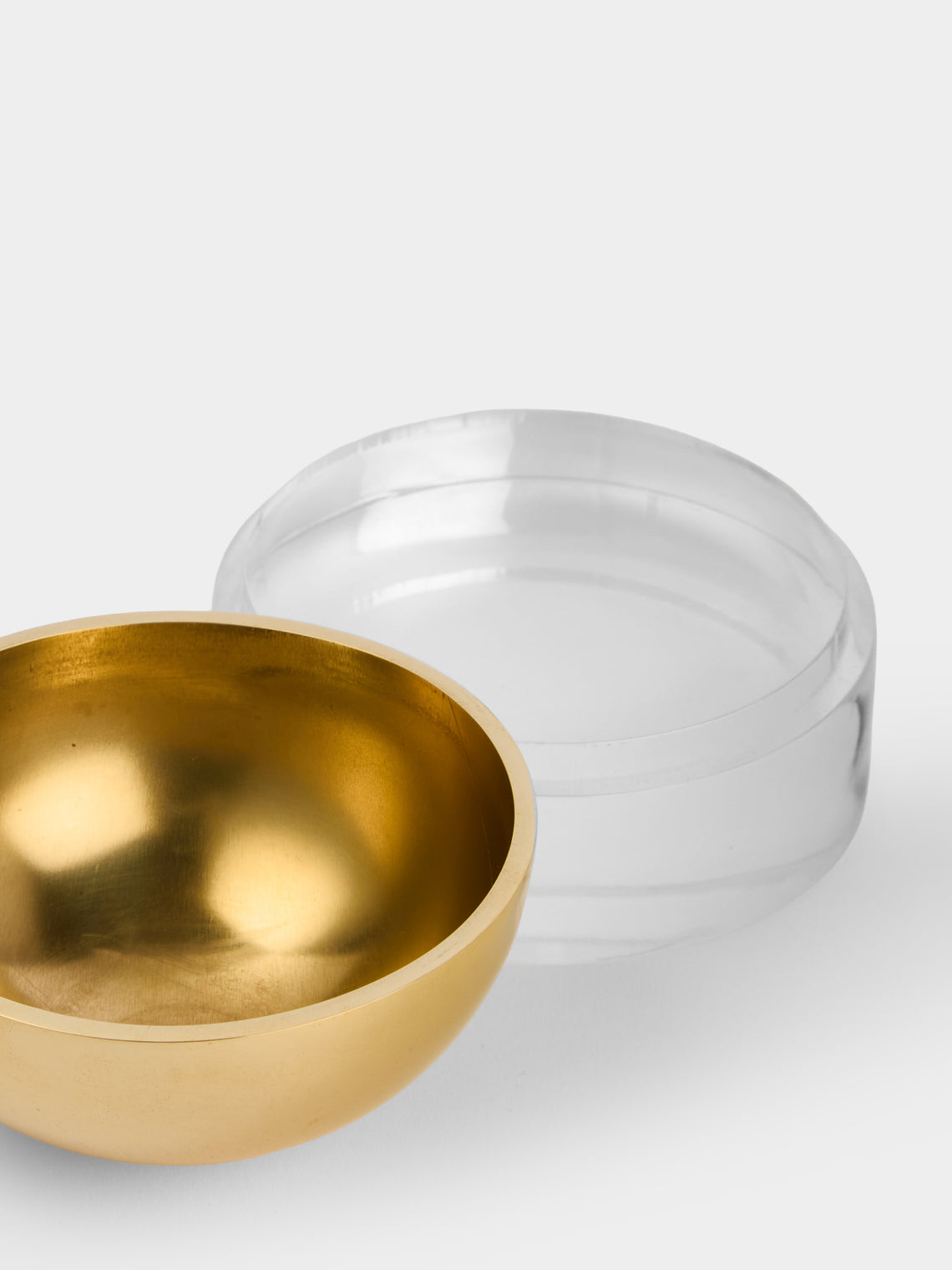 AnObjct - Sfera Sun Brass Medium Lidded Bowl - Gold - ABASK