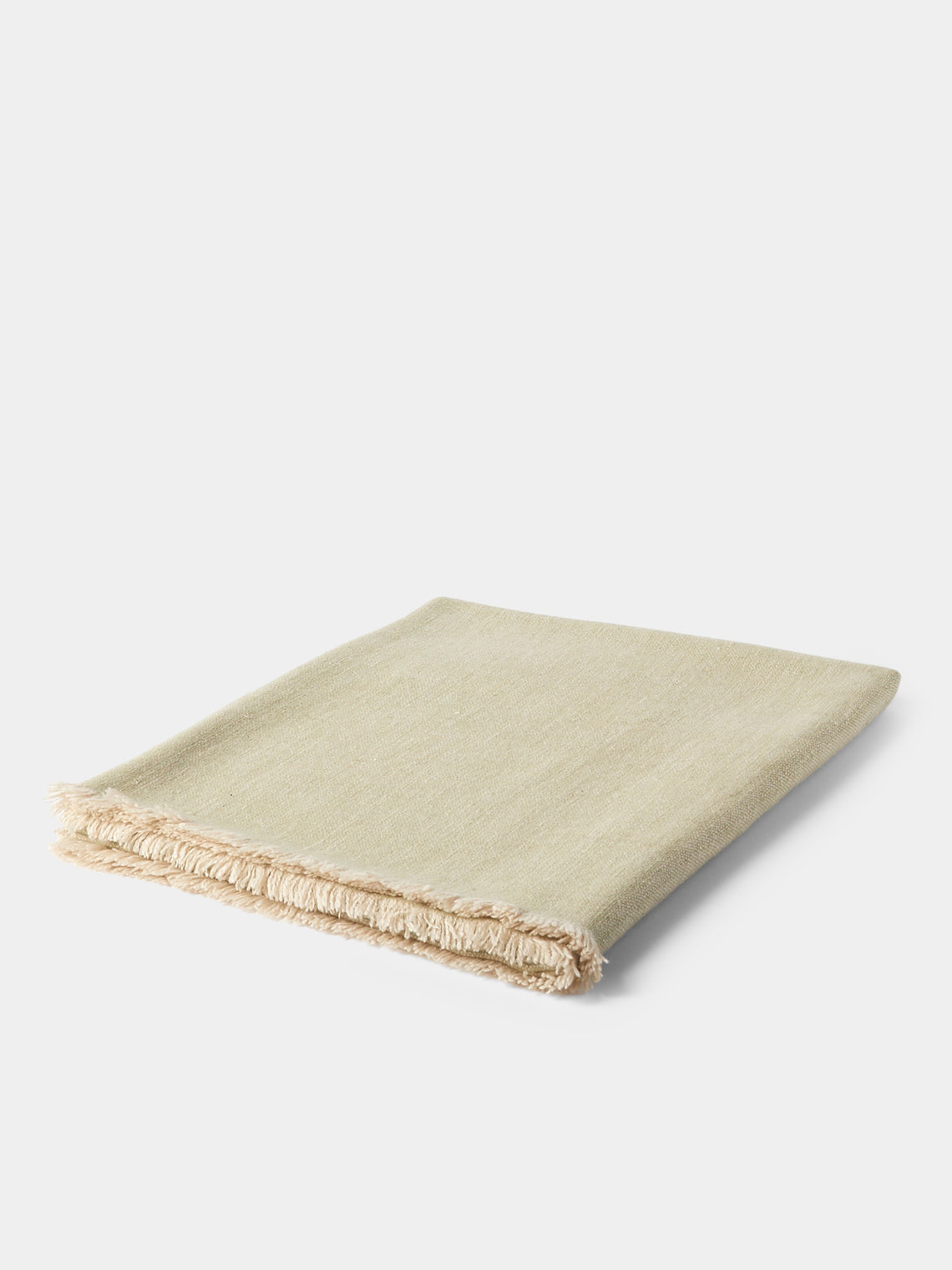 Me & K - Melange Cashmere Throw (75in/1.9m) - Green - ABASK