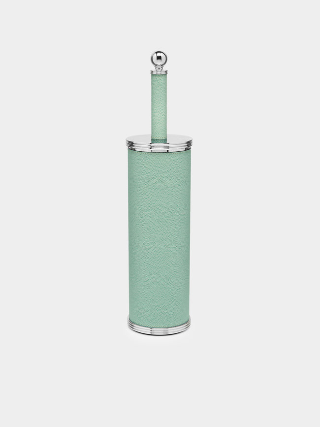 Giobagnara - Amalfi Leather Toilet Brush - Light green - ABASK - 