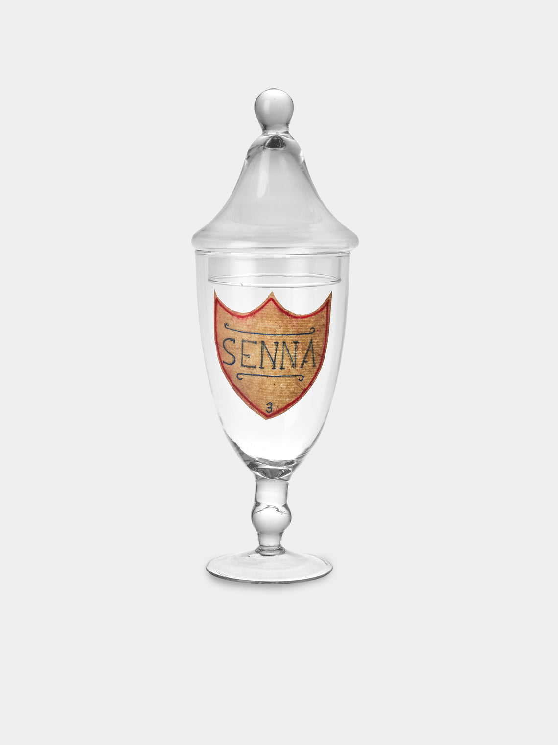Antique and Vintage - Early-20th-Century Venetian Glass Lidded Apothecary Jar - White - ABASK - 