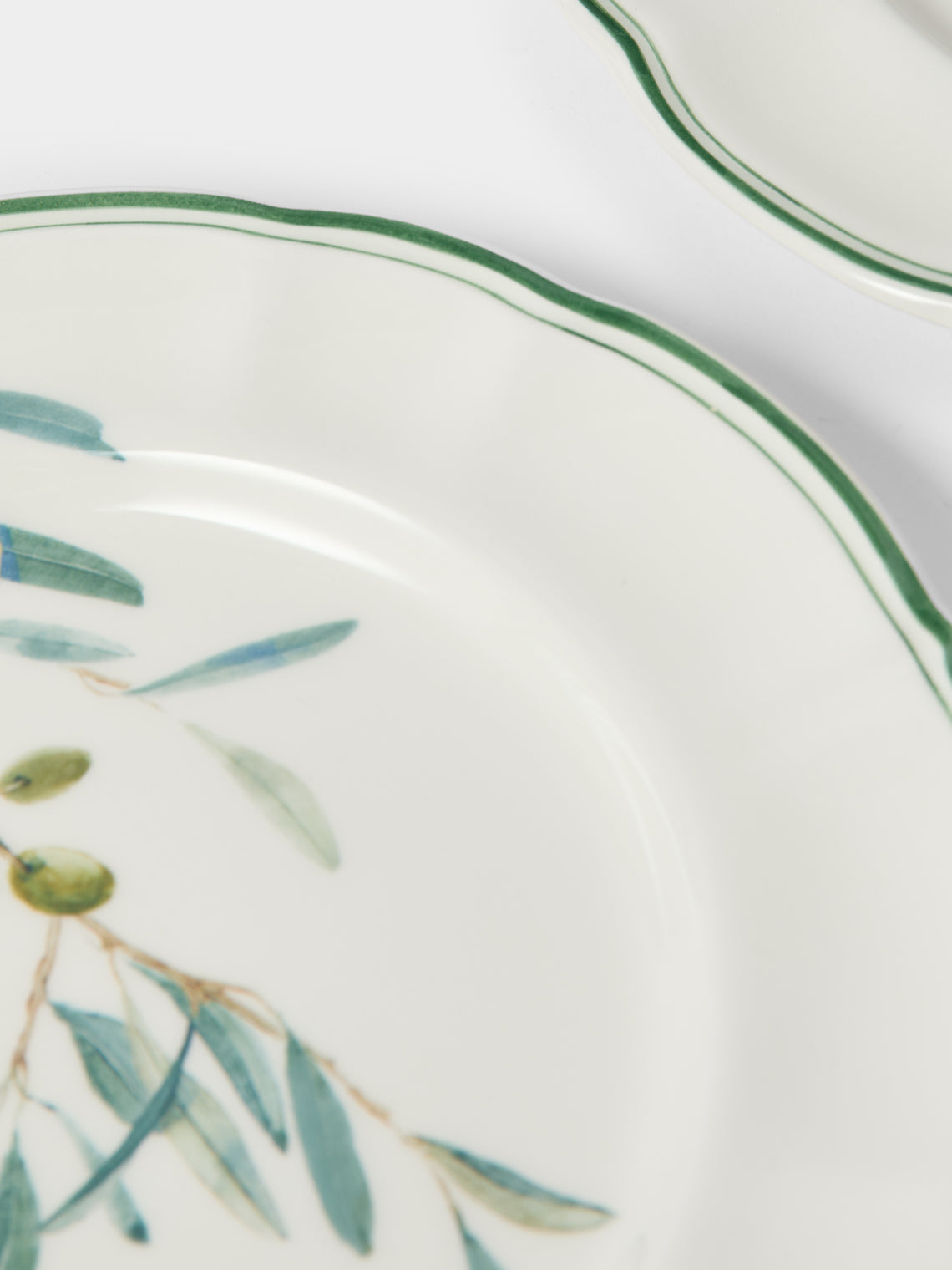 Laboratorio Paravicini - | Set of 6 | Ulivi Ceramic Dessert / Salad Plates (9in/23cm) - Green - ABASK