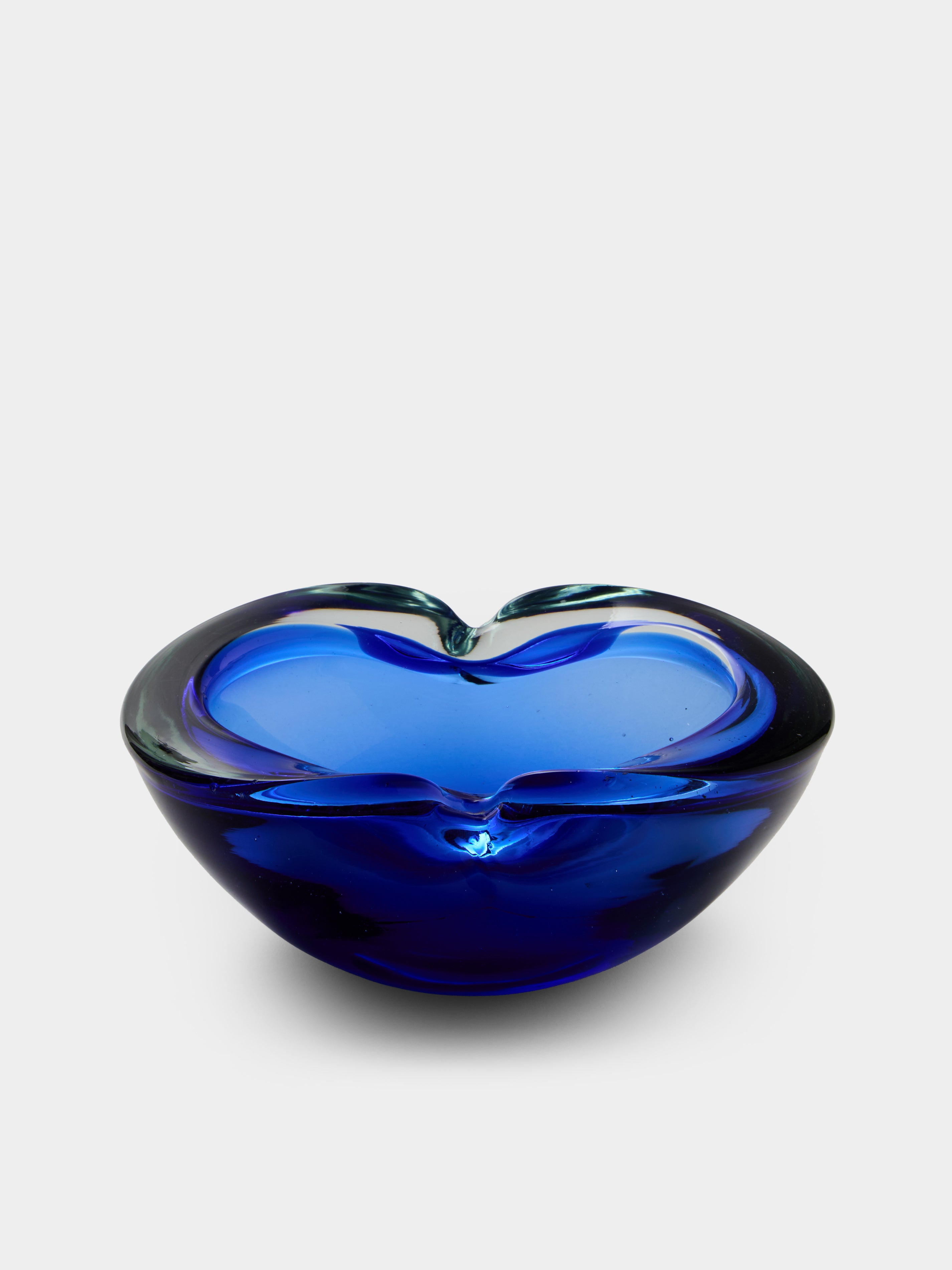 Blue 1970s Cenedese Murano Glass Ashtray by Antique and Vintage