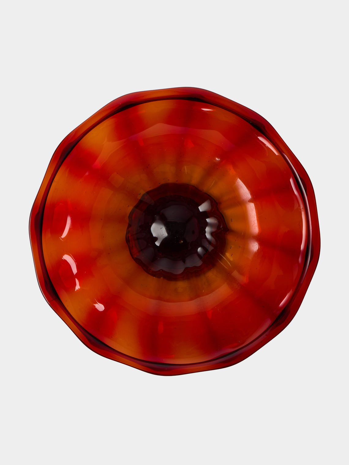 Antique and Vintage - 1920 Cappellini Glass Bowl - Orange - ABASK